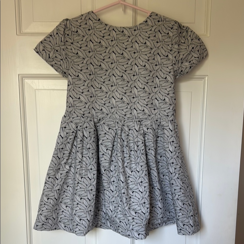 Size 6a. Jacadi Black and White Pleated dress